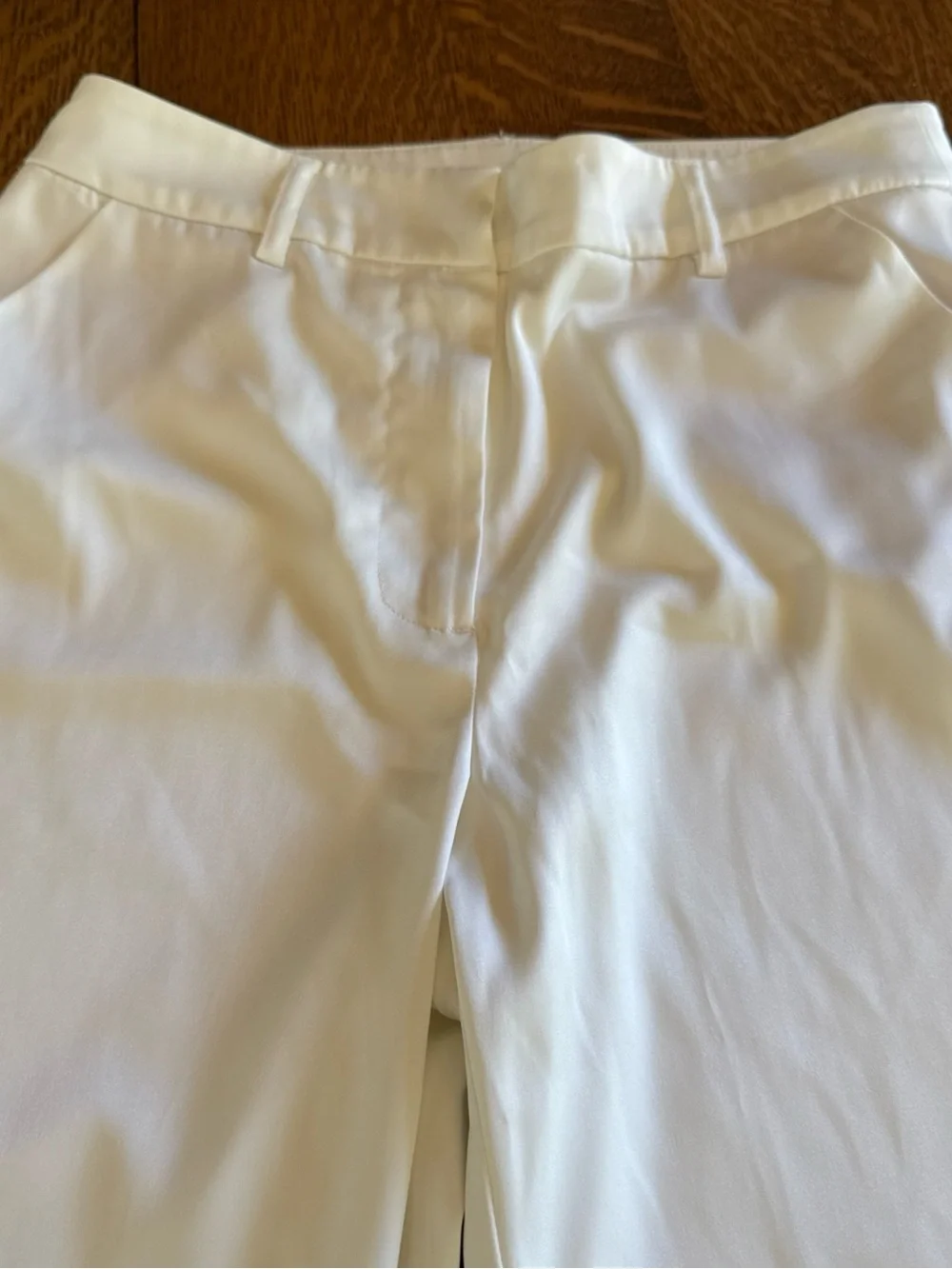 Boston Proper Cream Satin-Look trousers - Picture 15 of 16